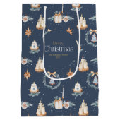 Personalisierte Weihnachtsgeschenktasche Mittlere Geschenktüte (Rückseite)