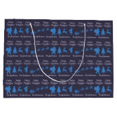 Personalisierte Weihnachtsgeschenktasche - Silhoue Große Geschenktüte (Rückseite)