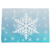 Personalisierte Weihnachtsgeschenktaschen, blaue S Große Geschenktüte (Vorderseite)