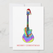 Personalisierte Weihnachtsgitarre Feiertagskarte (Vorderseite)