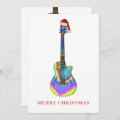 Personalisierte Weihnachtsgitarre Feiertagskarte (Vorne/Hinten)