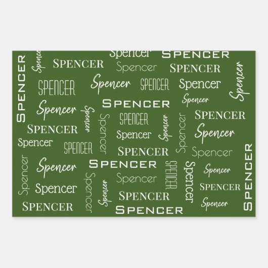 Personalisierte Weihnachtsgnomen Geschenkpapier Set (Vorderseite 3)