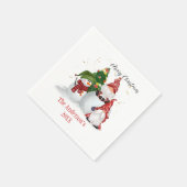 Personalisierte Weihnachtsgnomen Weihnachten Napki Serviette (Ecke)