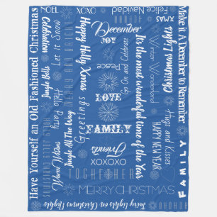 Personalisierte Weihnachtsgrüße Fleecedecke