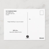 Personalisierte Weihnachtsgrüße für Welpen Postkar Postkarte (Rückseite)
