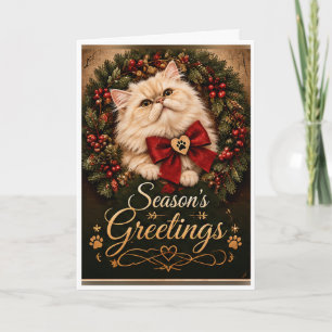 Personalisierte Weihnachtsgrüße Perserkatze Christ Karte