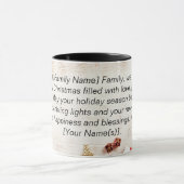 Personalisierte Weihnachtsgrüße Tasse (Zentrum)