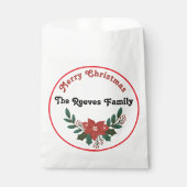 Personalisierte Weihnachtsgrüße und Name Geschenktütchen (Vorderseite)