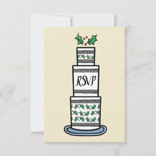Personalisierte Weihnachtshochzeit RSVP Einladung