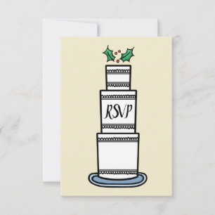 Personalisierte Weihnachtshochzeit RSVP Einladung