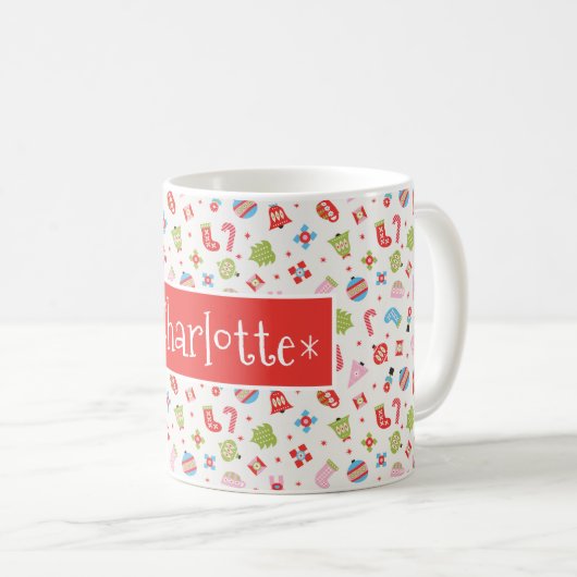 Personalisierte Weihnachtskaffee-Tasse Kaffeetasse (VorderseiteRechts)