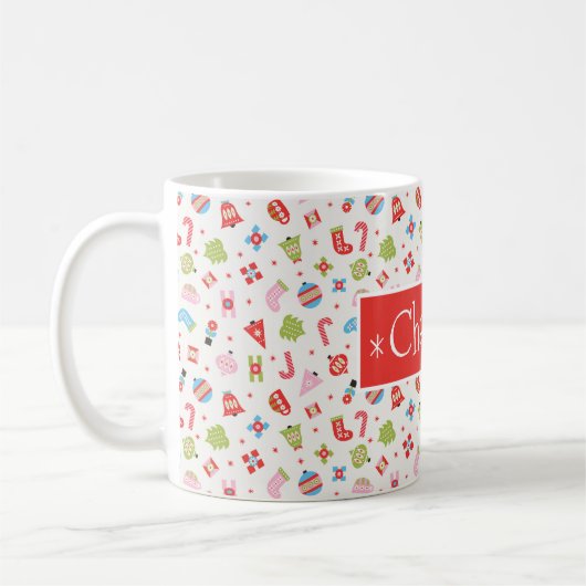 Personalisierte Weihnachtskaffee-Tasse Kaffeetasse (Links)