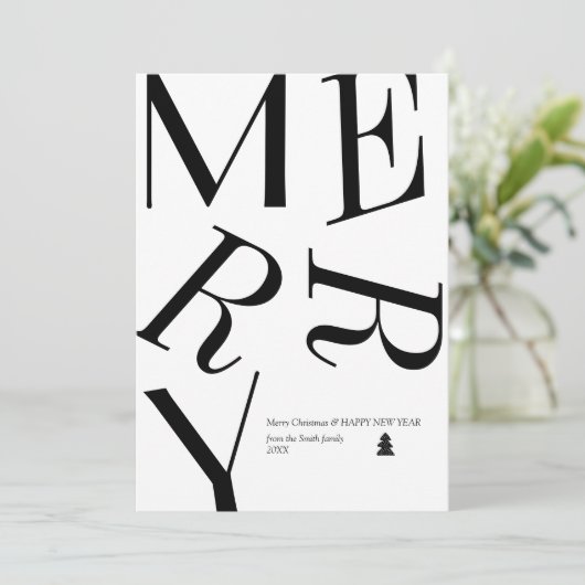 Personalisierte Weihnachtskarte (Stehend Vorderseite)