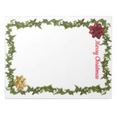 Personalisierte Weihnachtskarte 8.5 x 11 Notizblock (Vorderseite)