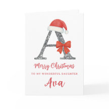Personalisierte Weihnachtskarte - Buchstabe A
