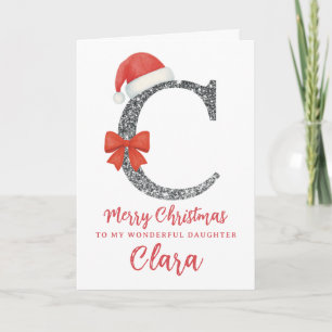 Personalisierte Weihnachtskarte - Buchstabe C Karte