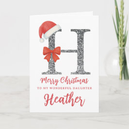 Personalisierte Weihnachtskarte - Buchstabe H Karte