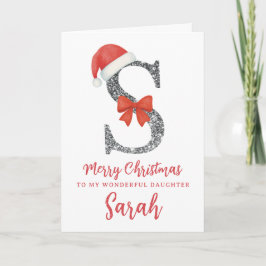 Personalisierte Weihnachtskarte - Buchstabe S Karte