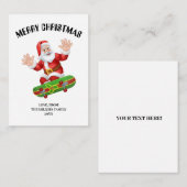 Personalisierte Weihnachtskarte, Cooles Skateboard Mitteilungskarte (Vorne/Hinten)