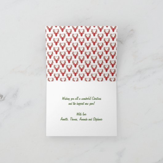 Personalisierte Weihnachtskarte Dankeskarte (Innenseite)