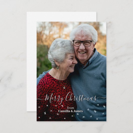 Personalisierte Weihnachtskarte Dankeskarte (Vorne/Hinten)