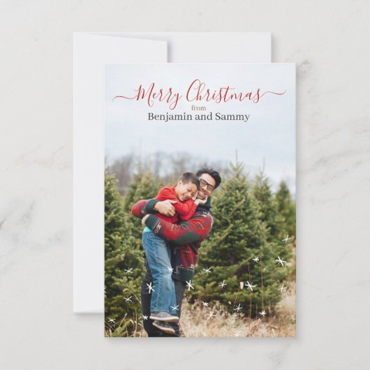 Personalisierte Weihnachtskarte Dankeskarte (Vorderseite)