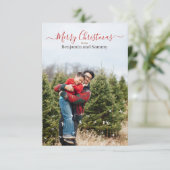 Personalisierte Weihnachtskarte Dankeskarte (Stehend Vorderseite)