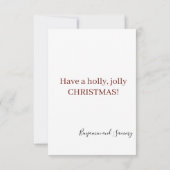 Personalisierte Weihnachtskarte Dankeskarte (Rückseite)