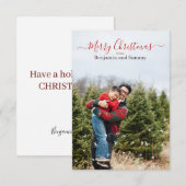 Personalisierte Weihnachtskarte Dankeskarte (Vorne/Hinten)