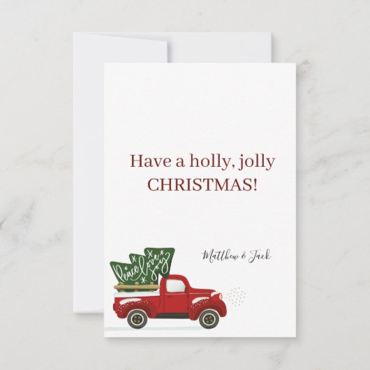 Personalisierte Weihnachtskarte Dankeskarte (Rückseite)