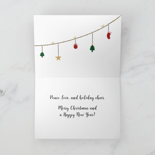 Personalisierte Weihnachtskarte Dankeskarte (Innenseite)