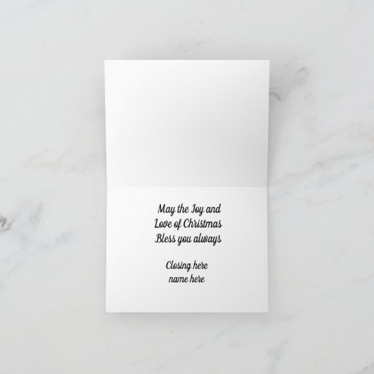 Personalisierte Weihnachtskarte Dankeskarte (Innenseite)