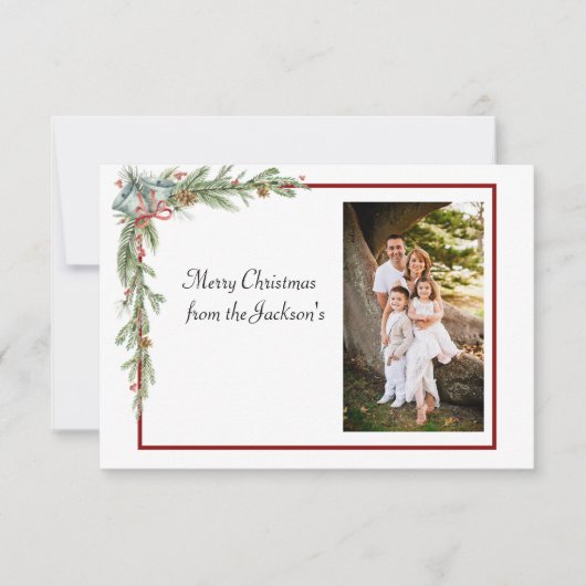 Personalisierte Weihnachtskarte Dankeskarte (Vorderseite)