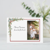 Personalisierte Weihnachtskarte Dankeskarte (Stehend Vorderseite)