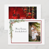 Personalisierte Weihnachtskarte Dankeskarte (Vorne/Hinten)