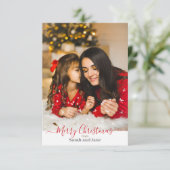 Personalisierte Weihnachtskarte Dankeskarte (Stehend Vorderseite)