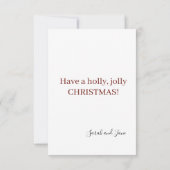 Personalisierte Weihnachtskarte Dankeskarte (Rückseite)