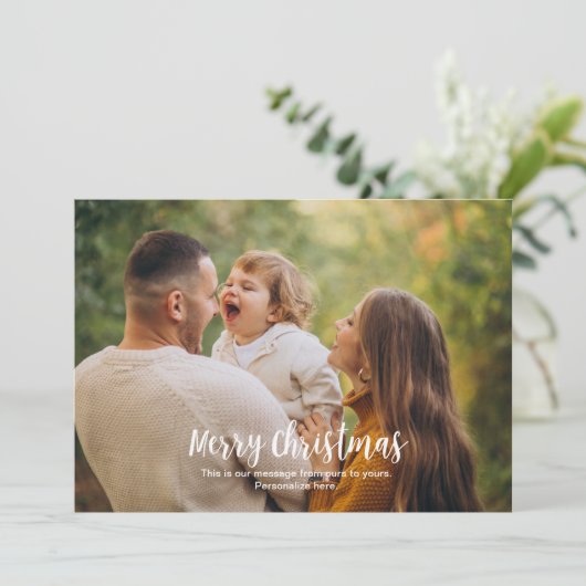 Personalisierte Weihnachtskarte Einladung (Stehend Vorderseite)