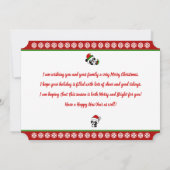 Personalisierte Weihnachtskarte Einladung (Rückseite)