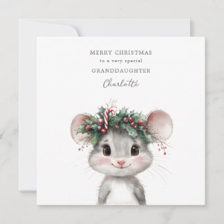 Personalisierte Weihnachtskarte Enkelin Feiertagskarte