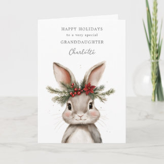 Personalisierte Weihnachtskarte Enkelin Feiertagskarte