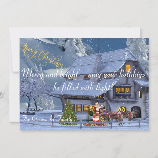 Personalisierte Weihnachtskarte. Feiertagskarte (Vorderseite)