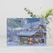 Personalisierte Weihnachtskarte. Feiertagskarte (Stehend Vorderseite)