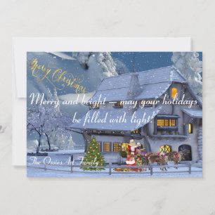 Personalisierte Weihnachtskarte. Feiertagskarte