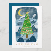 Personalisierte Weihnachtskarte Feiertagskarte (Vorne/Hinten)