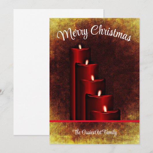 Personalisierte Weihnachtskarte. Feiertagskarte (Vorne/Hinten)