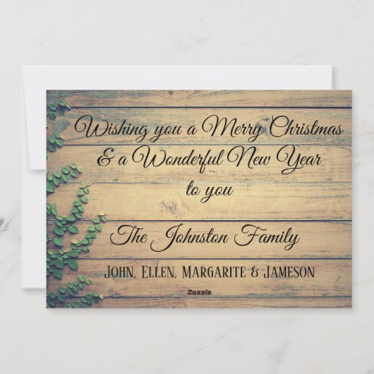 Personalisierte Weihnachtskarte Feiertagskarte (Rückseite)