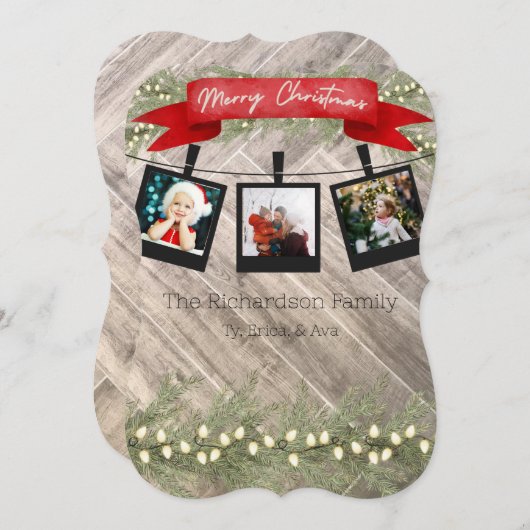 Personalisierte Weihnachtskarte Feiertagskarte (Vorne/Hinten)