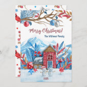 Personalisierte Weihnachtskarte Feiertagskarte (Vorne/Hinten)