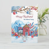 Personalisierte Weihnachtskarte Feiertagskarte (Stehend Vorderseite)